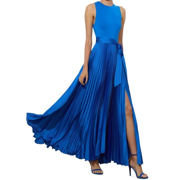 Alice and Olivia Chara Sleeveless Pleated Maxi Dress - Picture 3 of 5